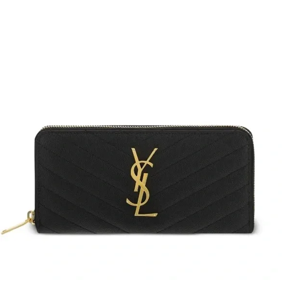 YVES SAINT LAURENT Monogram zip-around Wallet | Black - Picture 1 of 8